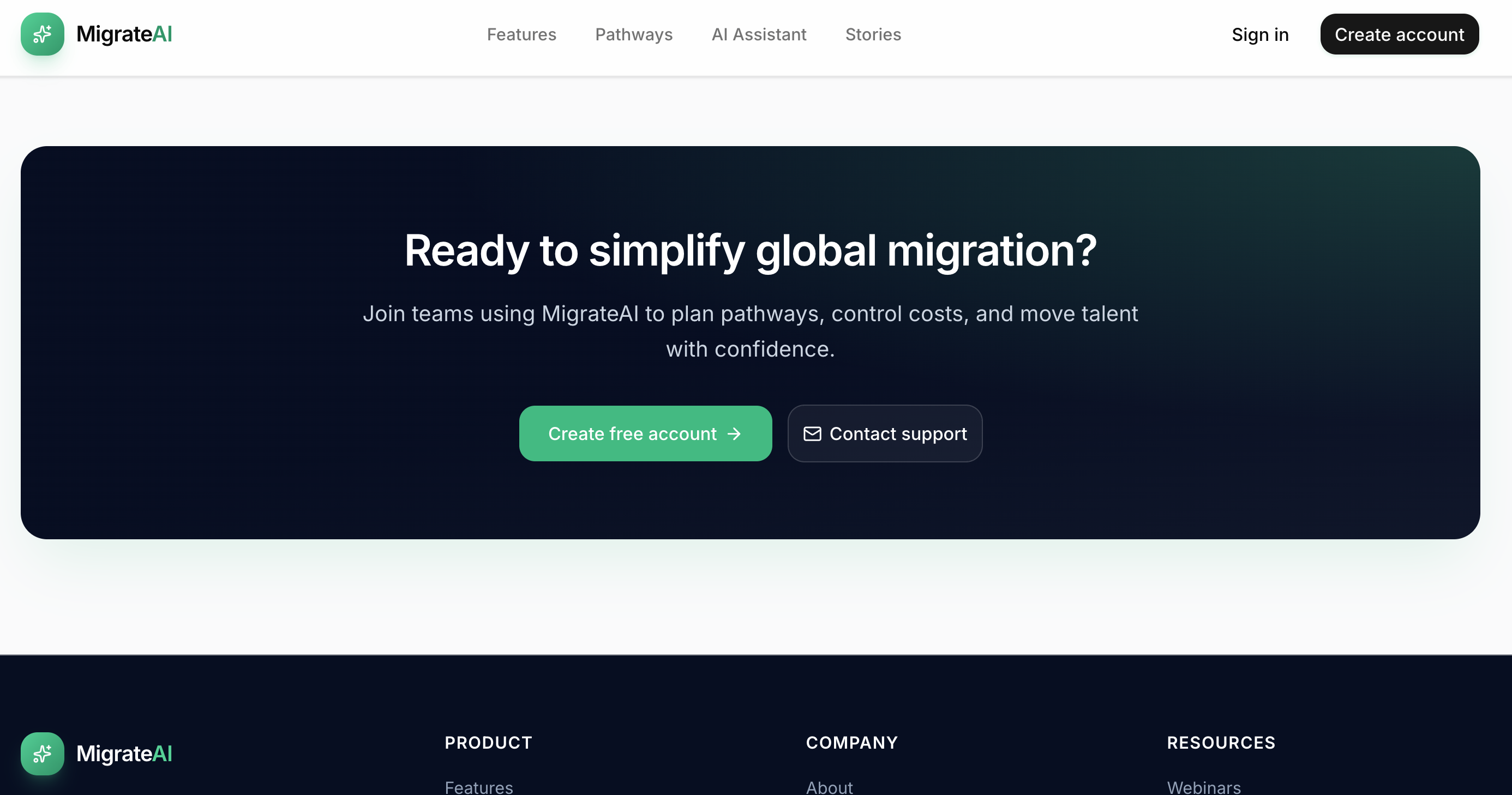 MigrateAI project screenshot